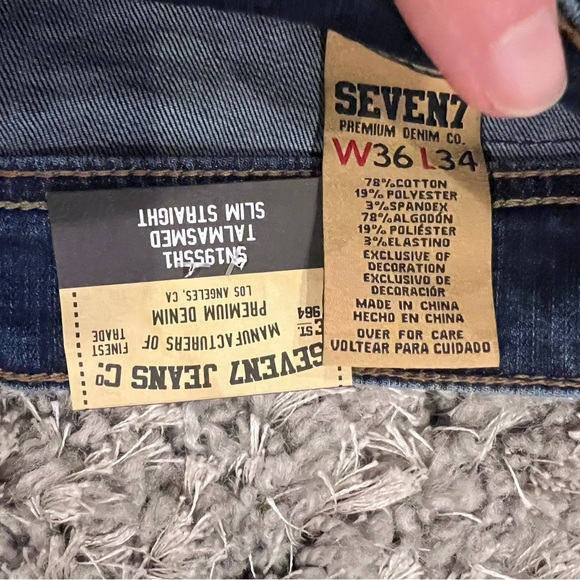 NWT Seven jeans. Men’s super stretch, power straight. 36x34 - Picture 7 of 9